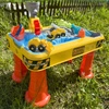 WOOPIE Stolik Wodny 2w1 Piaskownica Plac Budowy + 4 Autka 12el.