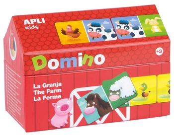 Domino w kartonowym domku Apli Kids - Farma