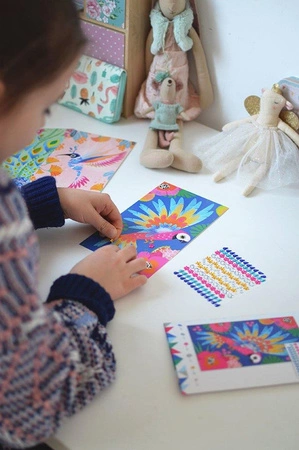 Zestaw artystyczny Czarodziejskie cyrkonie Piękne ptaki 7+, Janod