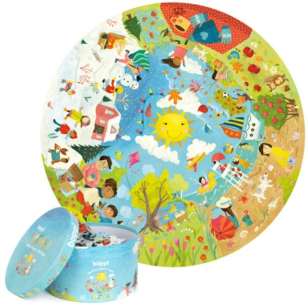BOPPI, Puzzle okrągłe 58 cm - Zwierzęta świata