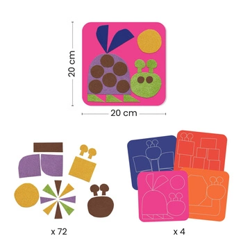 Wyklejanki filcowe MAŁE STWORZENIA DJ00085