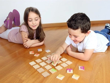 Drewniana gra edukacyjna Domino świat 5l+ MILANIWOOD