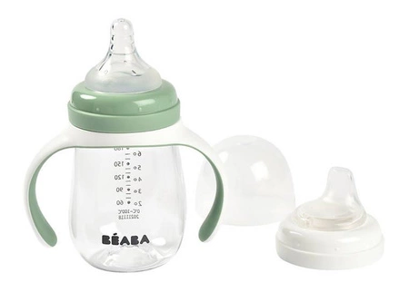 Beaba Butelka treningowa 2w1 tritanowa 210 ml Sage green