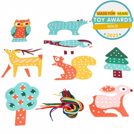 Kartonowy zestaw do szycia dla dzieci, Woodland, Rex London