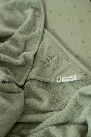 Little Dutch Bawełniany ręcznik z kapturem 100x100 cm Blossom