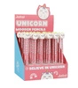 Display 36 szt. Drewniany ołówek z jednorożcem 3D
