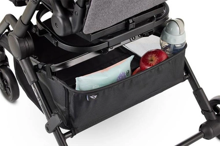 MINI by Easywalker Buggy TURN Kompaktowy wózek spacerowy z obrotowym siedziskiem 360° Soho Grey (z osłoną przeciwdeszczową w zestawie)