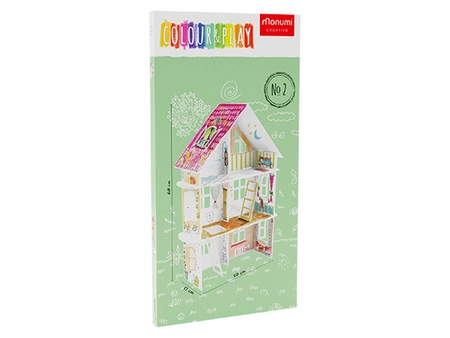 Kolorowanka 3D do składania XXL Domek ul. Wiosenna 4l+ MONUMI