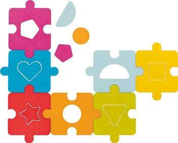 Drewniane puzzle dla dzieci Tęczowy sorter 57694- Goki, gratka dla trzylatka