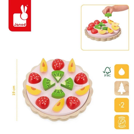 Drewniany zestaw Moja pierwsza owocowa tarta Twist 2+, Janod