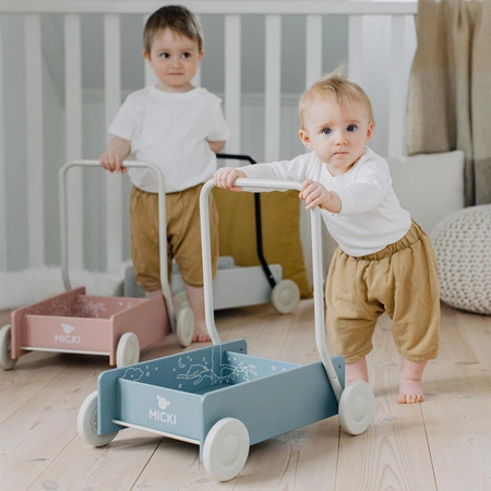 Chodzik/pchacz drewniany Micki niebieski