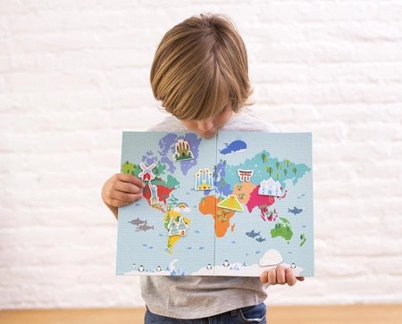Magnetyczna układanka Apli Kids - Mapa świata