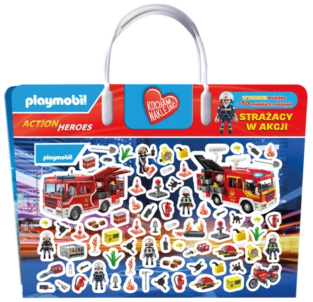 Strażacy w akcji. Playmobil Action Heroes. Kocham naklejać