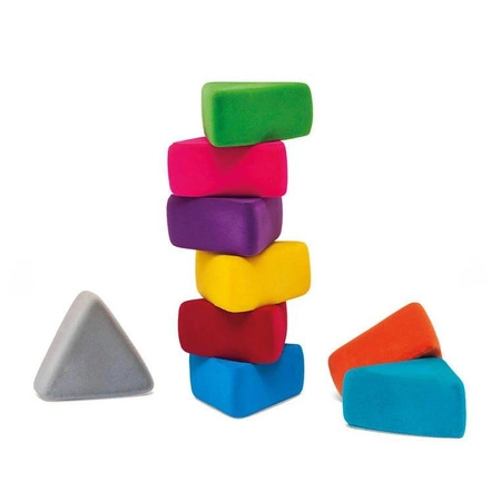 Rubbabu Układanka edukacyjno - sensoryczna trójkąty