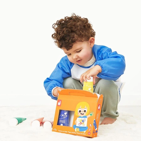 Janod Farbki do malowania rękami 5 kolorów 12m+