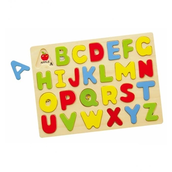 Puzzle Edukacyjne Drewniana Układanka Alfabet Literki Viga Toys Montessori