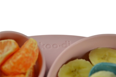 Silikonowy talerz Tiny Tapas Koo-di - Powder Pink