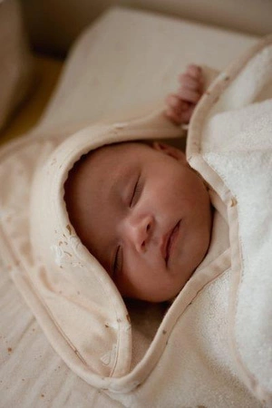 Little Dutch Bawełniany ręcznik z kapturem 75x75 cm Forest Wonders