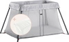 BABYBJORN - łóżeczko turystyczne LIGHT - srebrny + prześcieradło 