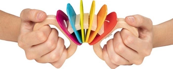 Tęczowa grzechotka 61885-Goki, drewniane instrumenty muzyczne