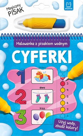 Cyferki. Malowanka z pisakiem wodnym