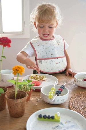 Lassig Zestaw śliniaków wodoodpornych 6 m+ Garden Explorer Ślimak 2 szt.