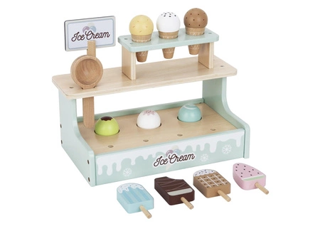 TOOKY TOY Stragan z Lodami Lodziarnia Drewniana