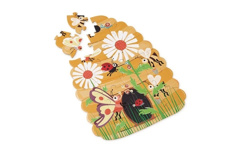 Scratch, Dwustronne Puzzle XL (2 x 20 elem) Pszczoły i Ul