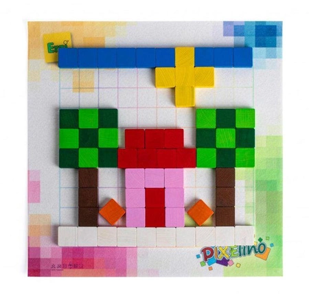 Drewniane klocki 100 szt układanka Pixelino Maxi Erzi 42292