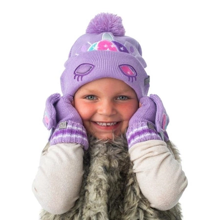 FlapJack Czapka dla Dziecka z Pomponem Jednorożec M/L
