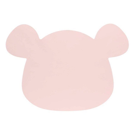 Lassig Silikonowa mata podkładka Little Chums Mysz różowa
