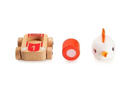 LILLIPUTIENS Zestaw 3 drewnianych pojazdów Farma 12+