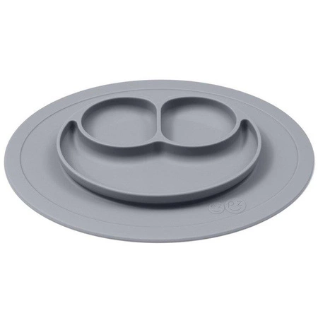 EZPZ Silikonowy talerzyk z podkładką mały 2w1 Mini Mat szary