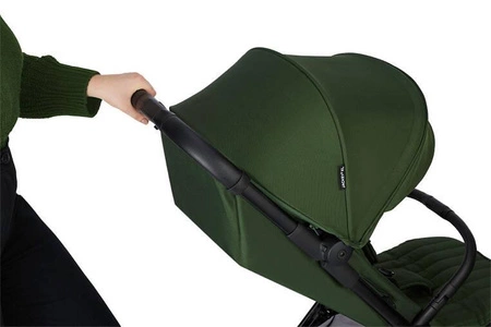 Easywalker Jackey² XL Komfortowy, samoskładający się wózek spacerowy z torbą transportową i osłoną przeciwdeszczową Deep Green