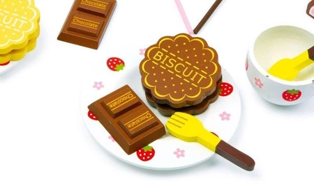 Drewniany kuferek pełen słodkości, small foot - zabawki dla dziewczynek