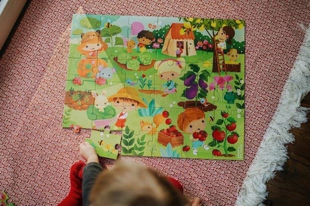 Puzzle w walizce Ogród 36 elementów 4+ Made in France, Janod