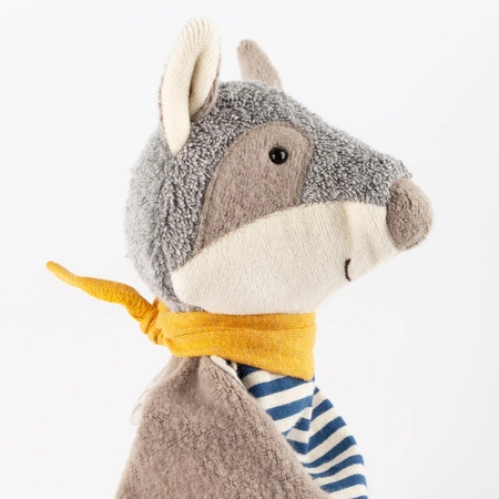 Pierwsza przytulanka komforter Szop szmatka maskotka dla dzieci sigikid