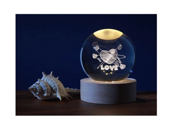 Lampka kryształowa kula Love 6 cm