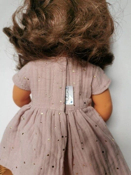 OLIMI, SUKIENKA Z MUŚLINU 38 CM, Zgaszony róż