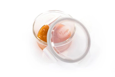 B-Szklane pojemniki 3 szt 280ml White-Grey- Pink