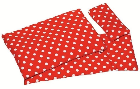 Pościel do łóżeczka - białe kropki, 3 części