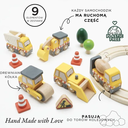 Zestaw samochodów budowlanych Le Toy Van