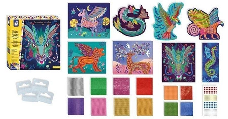 Zestaw kreatywny Mozaika Fantastyczne stworzenia 7+, Janod