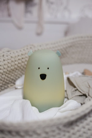 Miś Duży Lampka Silikonowa Szałwiowa