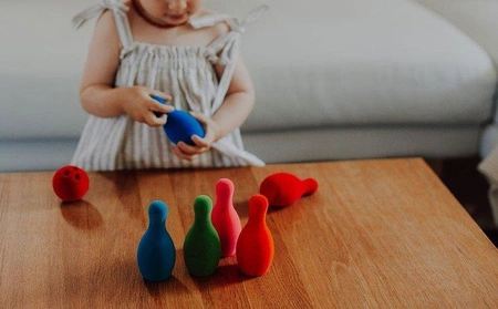 Rubbabu Zestaw do gry w kręgle sensoryczny mały