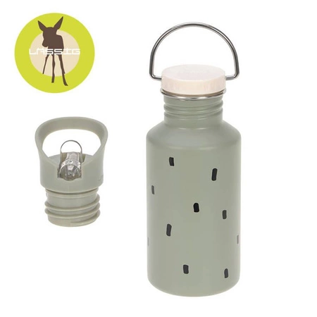 Lassig Bidon ze stali nierdzewnej 500 ml Happy Prints oliwkowy