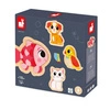 Puzzle progresywne drewniane Zwierzęta domowe 4 układanki – 2, 3, 4 i 5 elementów 18 m+, Janod