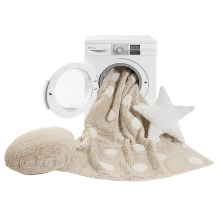 Lorena Canals Dywan bawełniany Topos Crema/Beige 120 x 160 cm