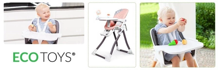 Fotelik do karmienia róż składany Ecotoys