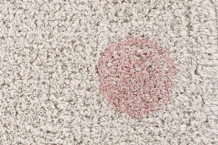 Lorena Canals Dywan bawełniany Hippy Dots Natural Vintage Nude 120 x 160 cm
